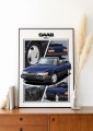 Saab poster wall art saab