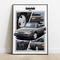 Saab poster wall art saab