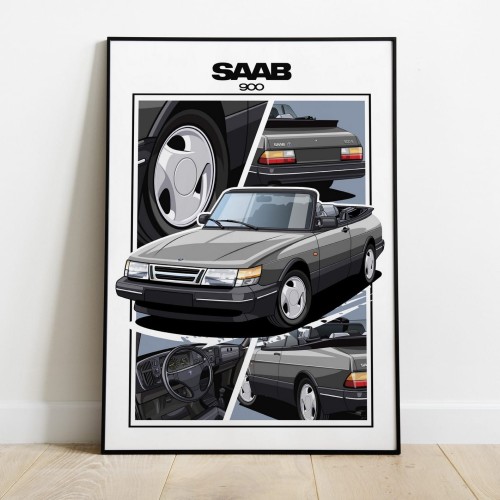 Saab poster wall art saab
