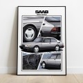 Saab poster wall art saab