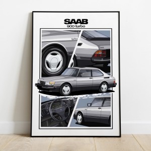 Saab 900 TURBO   /coupe/silver