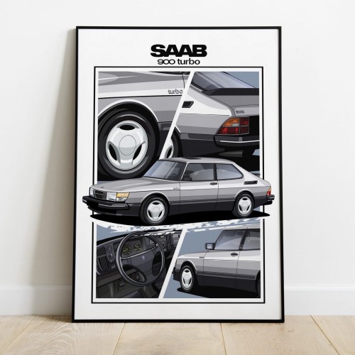Saab poster wall art saab