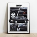Saab poster wall art saab