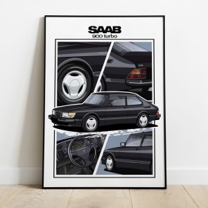 Saab 900 TURBO   /coupe/black