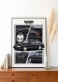 Saab poster wall art saab