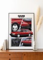 Saab poster wall art saab