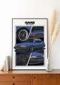 Saab poster wall art saab
