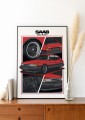 Saab poster wall art saab