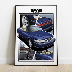 Saab 900 SE   /cabrio/blue