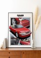 Saab poster wall art saab