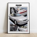 Saab poster wall art saab