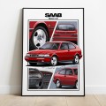 Saab poster wall art saab