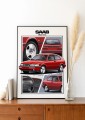Saab poster wall art saab