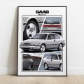 Saab poster wall art saab