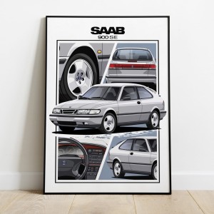 Saab 900 SE   /coupe/silver