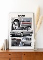 Saab poster wall art saab