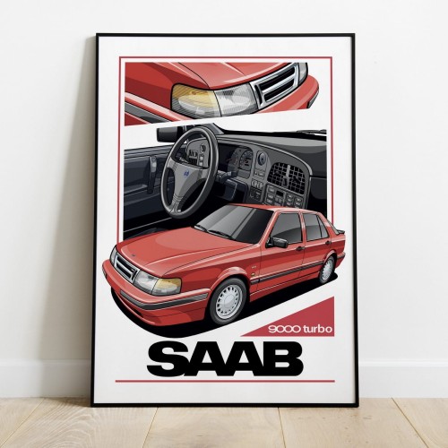Saab poster wall art saab